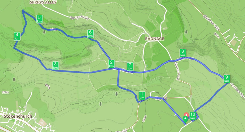 map of the race route