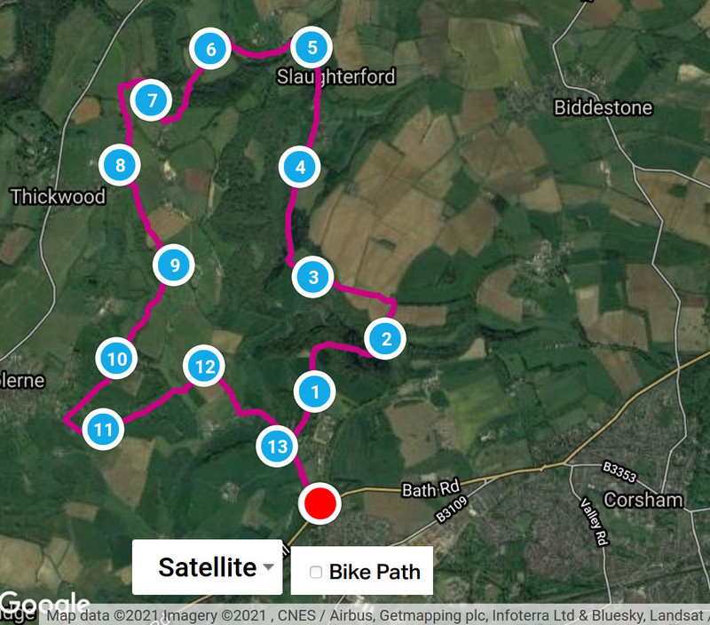 map of the race route