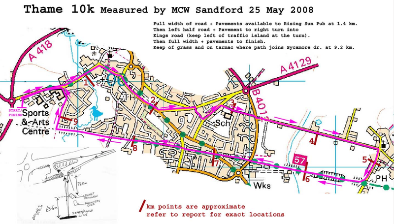 map of the race route