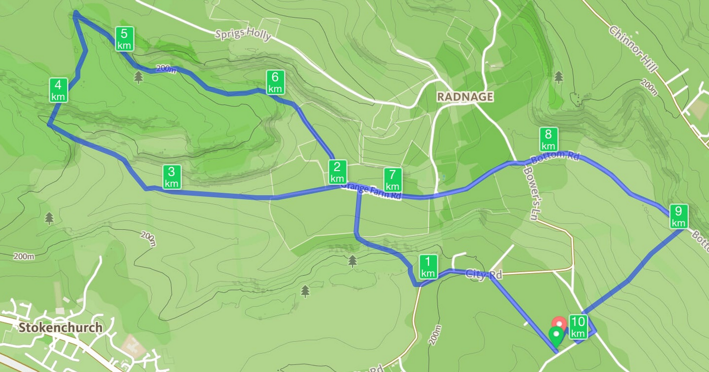 map of the race route