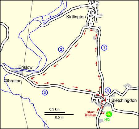 map of the route