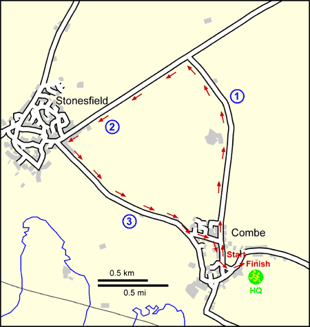 map of the route