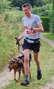 This photo of Peter Wattle and his dog was taken by John Knee